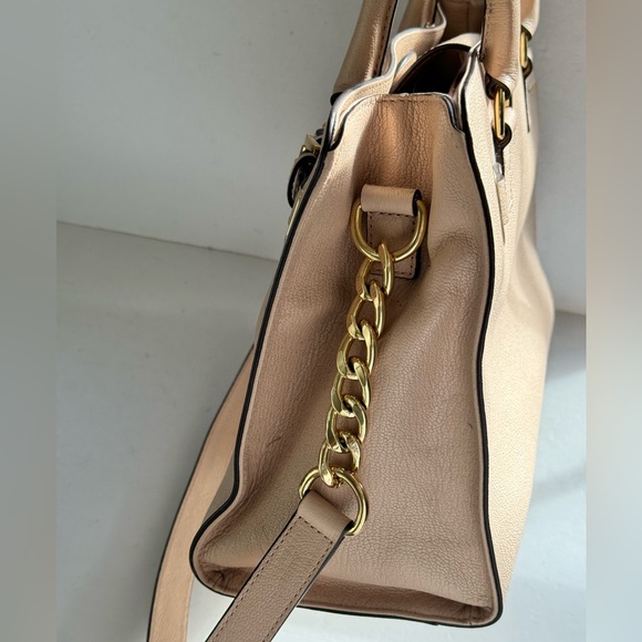 MICHAEL KORS HAMILTON Leather Pink Chain Satchel Crossbody Handbag - Picture 9 of 16